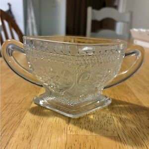 Antique Glass Sugar Bowl